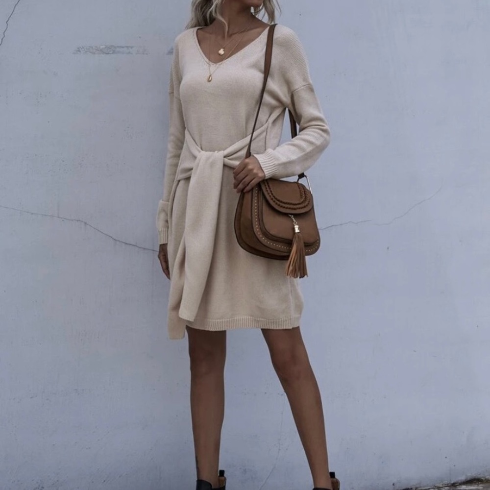 SHEIN Tie Waist Dress